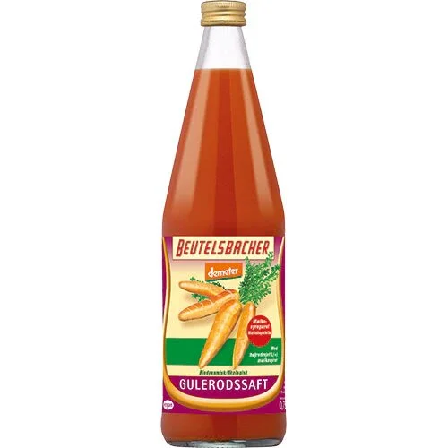 Gulerodssaft mælkesyregæret Ø Demeter - 750 ml.