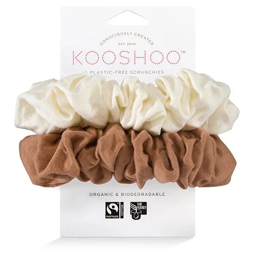 Hår scrunchie Cappuccino plastikfri 2 stk