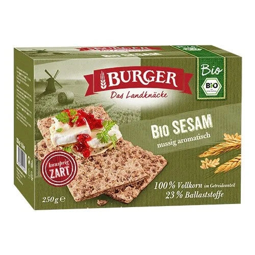 Knækbrød sesam Økologisk - 250 gram