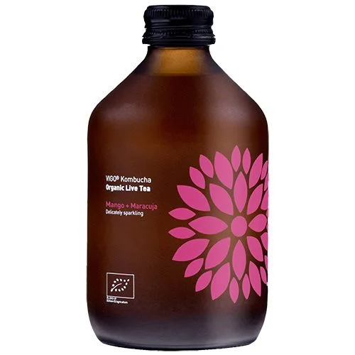Kombucha Longbrew Mango + Maracuja Økologisk - 330 ml.