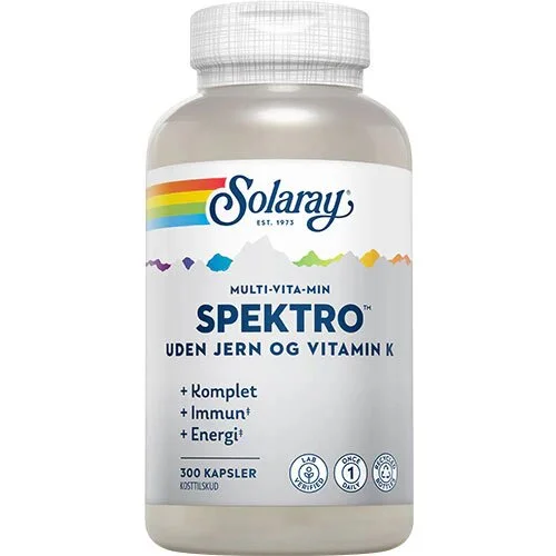 Spektro uden jern og Vitamin K - 300 kapsler.