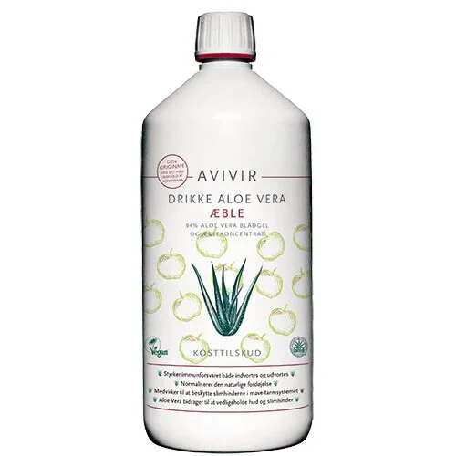 Avivir Drikke Aloe Vera med æblesmag - 1000 ml.