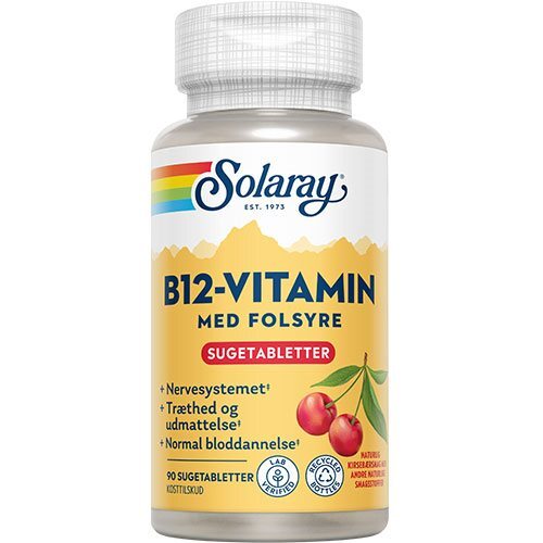 B12 Vitamin med Folsyre - 90 tabletter