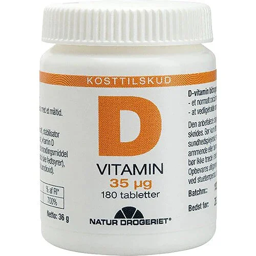 Mega D-3 vitamin 35 mcg. - 180 tabletter.