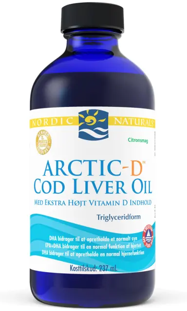 Torskelevertr.+D m.citrus Cod liver oil - 237 ml.