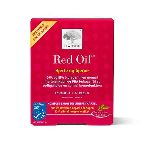 Red Oil omega-3 krill olie - 60 kapsler (U)