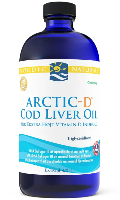 Torskelevertr.+D m.citrus Cod liver oil - 473 ml.