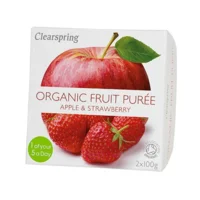 Clearspring Frugtpuré æble/jordbær Øko. - 200 gram