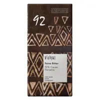 Vivani ekstra mørk chokolade 92% kakao Øko. - 80 gram