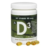 D3-vitamin 90 mcg. - 120 kapsler