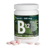 B12 vitamin 500 mcg - 90 tabletter