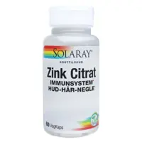 Zink Citrat Solaray 20 mg 60 kapsler