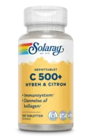 C-vitamin C500+ hyben, citron Solaray - 100 tabletter