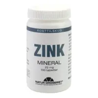 Zink - 22 mg. - 100 tabletter