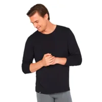 T-shirt Herre langærmet sort str. M
