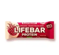 LifeBar Raw Proteinbar Ø Raspberry - 47 g.