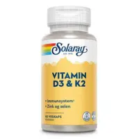 Solaray Vitamin D3 & K2 - 60 kapsler