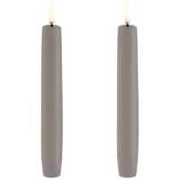 LED Kronelys, Sandstone, Smooth, 2-pack, 2,3x15,5 Sandstone