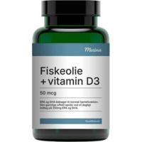 Mezina Fiskeolie med vitamin D3 - 50 mcg - 160 kapsler