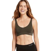 Padded Shaper Crop Bra Dark Olive str. XS
