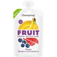 Banan, blåbær & jordbær frugtpuré Ø
