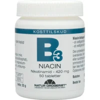 Niacin (nikotinamid) 420 mg - 50 tabletter
