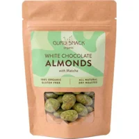 Mandler m. hvid chokolade & matcha Ø - 100 gram