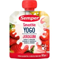 YOGO Smoothie med banan & jordbær fra 6 mdr.