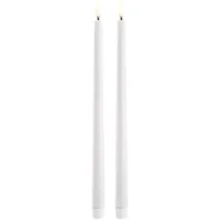 LED slim Kronelys, NW, Smooth, 2-pack, 2,3x32 cm