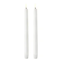 LED Kronelys, Nordic White, Smooth, 2-pack, 2,3x25