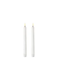 LED Kronelys, Nordic White, Smooth, 2-pack, 2,3x20