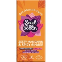 Mørk chokolade 72% Mandarin & Ingefær Øko. - 75 gram