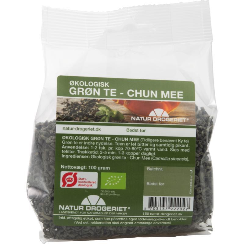 Se Grøn te Chun Mee Økologisk - 100 gram hos Duft og Natur