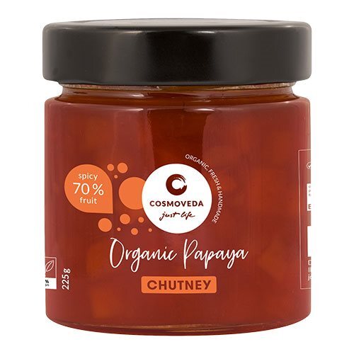 Se Chutney Papaya Økologisk - 225 gram hos Duft og Natur