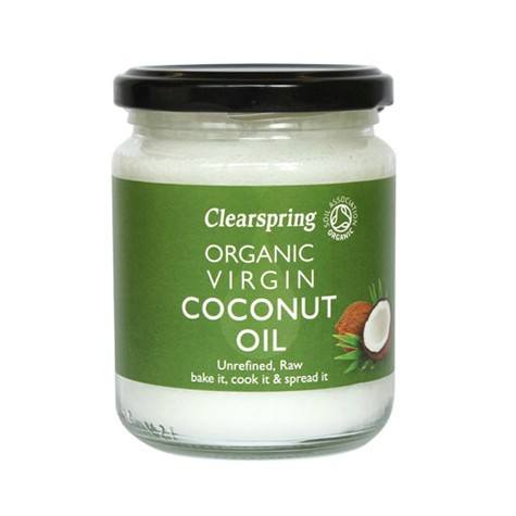 Se Clearspring Kokosolie Økologisk - 200 gram hos Duft og Natur