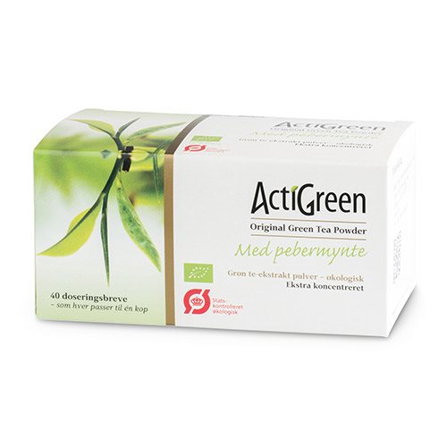 Billede af Grøn te med pebermynte ActiGreen - 40 breve hos Duft og Natur