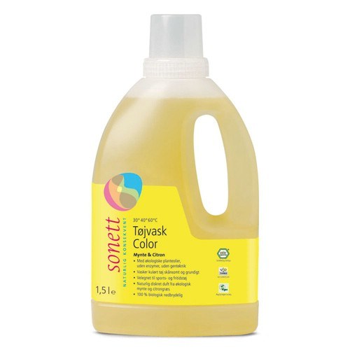 Billede af Sonett Tøjvask color mynte&citron - 1,5 liter. hos Duft og Natur