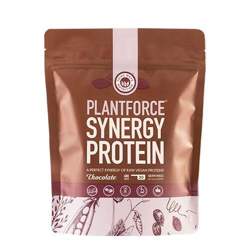 Se Protein chokolade Plantforce Synergy 400 gram hos Duft og Natur
