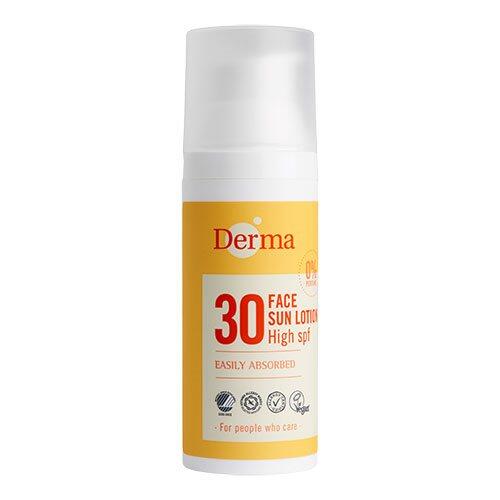 Derma solcreme ansigt spf 30 høj beskyttelse - 50 ml.