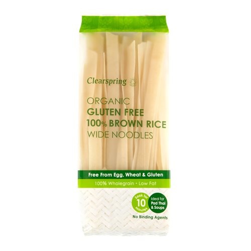Se 100% Brun ris nudler (wide) Økologisk - 200 gram hos Duft og Natur