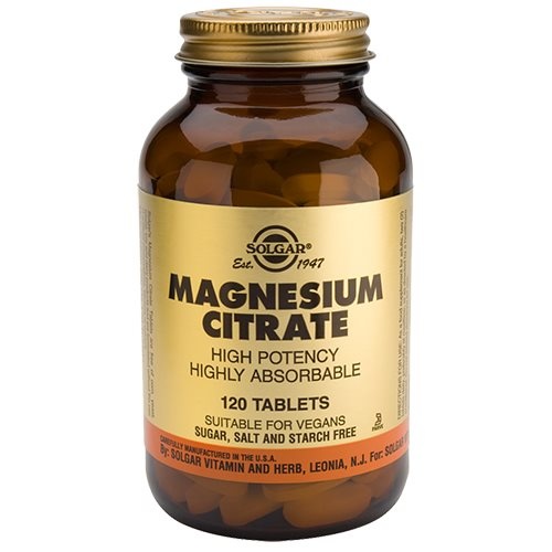 Se Solgar Magnesium citrat 200 mg. - 120 tabletter hos Duft og Natur