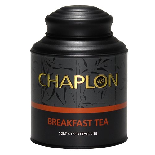 Se Chaplon Breakfast sort/hvid te dåse Økologisk - 160 gram hos Duft og Natur