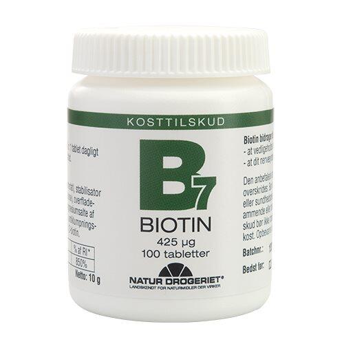 Billede af Biotin B7 - 100 tabletter hos Duft og Natur