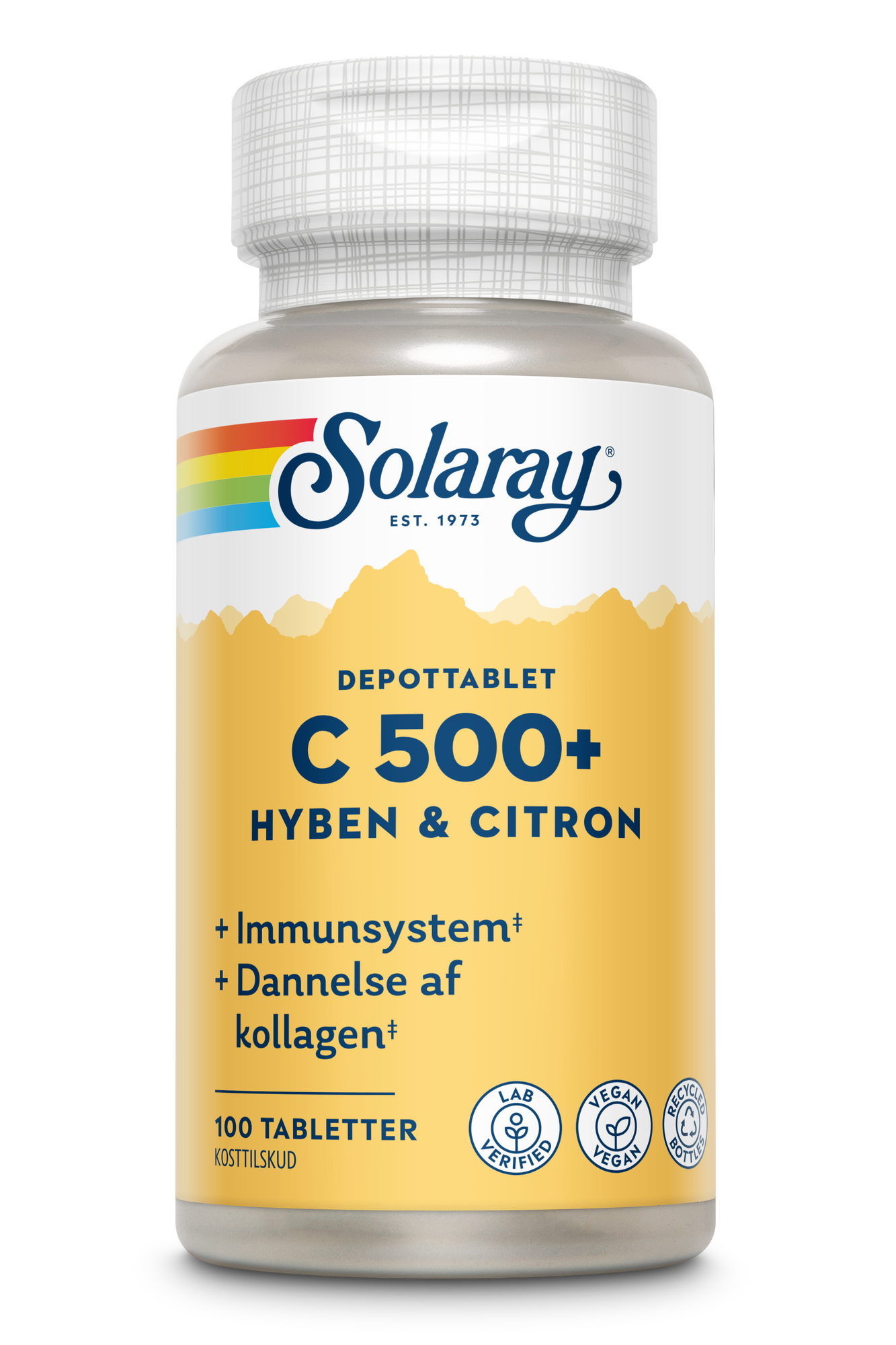 Billede af C-vitamin C500+ hyben, citron Solaray - 100 tabletter
