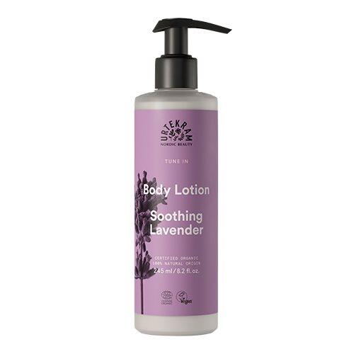 Urtekram Tune In Soothing Lavender Body Lotion er en forfriskende og beroligende body lotion, der forkæler sanserne med sin delikate duft af lavendel. Denne luksuriøse lotion er beriget med økologisk aloe vera og sheasmør, som nærer huden og efterlader den silkeblød. Fri for parabener, silikone og kunstige farvestoffer, er denne body lotion et naturligt valg for dem, der værdsætter pleje af krop og miljø.

Nøgleegenskaber:
1. Beroligende duft af lavendel.
2. Indeholder økologisk aloe vera og sheasmør.
3. Nærer og blødgør huden.
4. Fri for parabener, silikone og kunstige farvestoffer.
5. Miljøvenlig og naturlig pleje.
6. Perfekt til daglig brug.