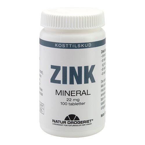 Billede af Zink - 22 mg. - 100 tabletter hos Duft og Natur