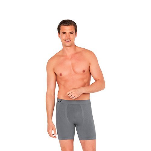 Mens Longer Boxer Charcoal str. M - 1 stk