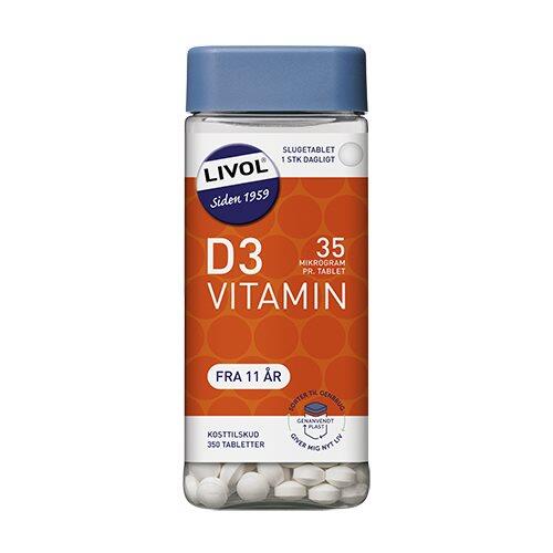 Billede af Vitamin D 35 mcg Livol - 350 tabletter hos Duft og Natur