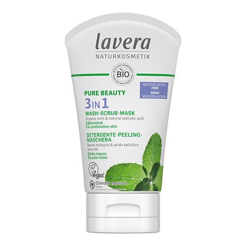 Se Lavera Pure Beauty 3 in 1 Wash-Scrub-Mask - 125 ml. hos Duft og Natur