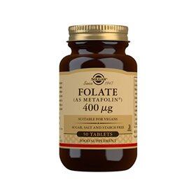 Se Solgar Folat (Metafolin) 400ug, 50 tab/12,50g hos Duft og Natur